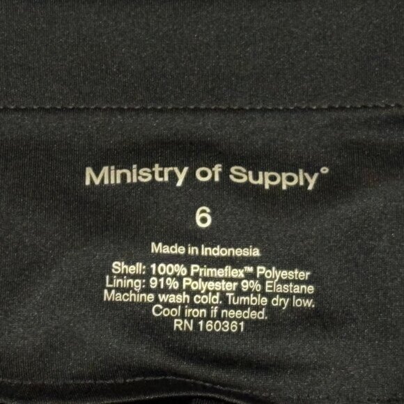 Ministry of Supply Kinetic Pull On Crop Pants Women's Size 6 Navy Blue ~ EUC - Picture 8 of 13